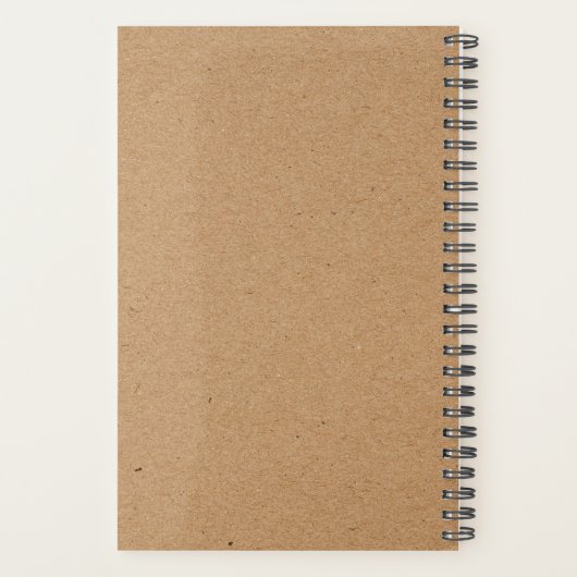 Natural Kraft Brown Weekly Planner (Achterkant)