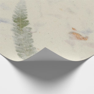 Natural Kraft Floral Petals Mulberry Fern Delicate Cadeaupapier
