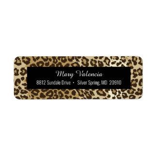 Natural Leopard Print Etiket