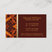 Natural Life Eco Fashion Design Carte de visite (Dos)