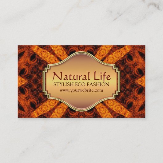 Natural Life Eco Fashion Design Carte de visite (Devant)