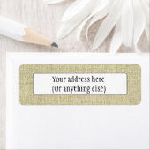 Natural Linen Canvas Texture Etiket (Insitu)