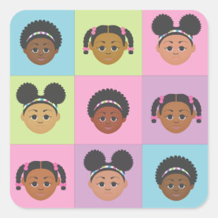 Natural Me Kinder van MDillon Design Vierkante Sticker