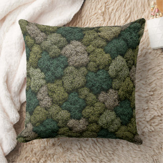 Natural Moss and Lichen Eco Throw Pillow Kussen