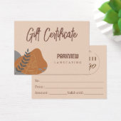 Natural Pastel Colours Landscape Certificat Cadeau (Bureau)