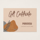 Natural Pastel Colours Landscape Certificat Cadeau (Devant)