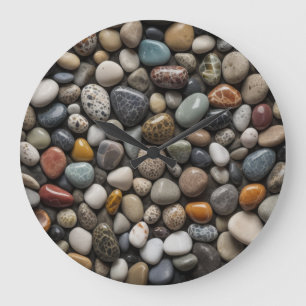 Natural Pebbles Collectie - Minimalistisch en Natu Grote Klok