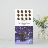 Natural Pine Cones-fotokaart Feestdagenkaart (Staand voorkant)