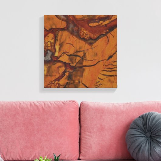 Natural Red Jasper en Quartz Photo Canvas Afdruk (Insitu (Woonkamer))