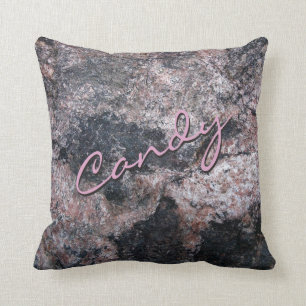 Natural Rock Texture Pink Snoep Kussen