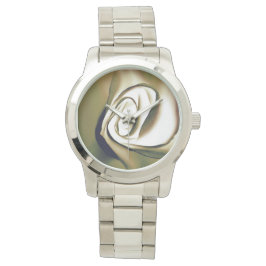 Natural Roos Print Horloge