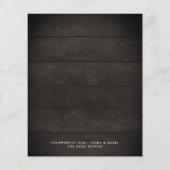 Natural Rustic Wood & Floral White Lights bruiloft Flyer (Achterkant)