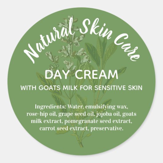 Natural Skincare Label (Voorkant)