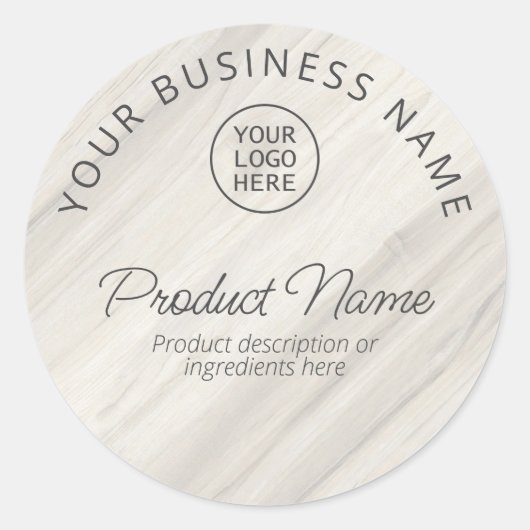 Natural Spa-productlabel Ronde Sticker (Voorkant)