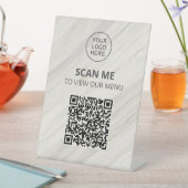 Natural Spa-scanmenu QR-code Reclamebord Met Voetstuk (Insitu)