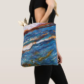 Natural Stone Pattern All-Over-Print Canvas tas (Dichtbij)