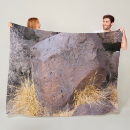 Natural Stone Petroglyph Fleece Deken