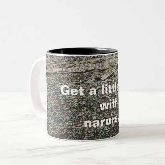 Natural Stone textured Photo mok |Mok met twee ton (Voorkant links)