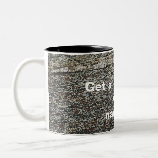 Natural Stone textured Photo mok |Mok met twee ton (Links)