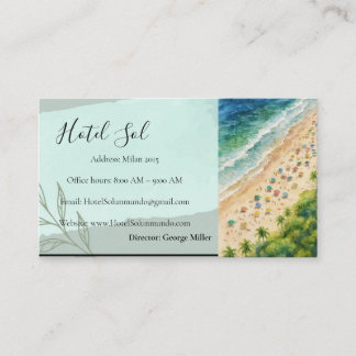 Natural-style hotel business card visitekaartje
