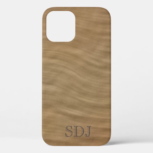 Natural Tan Sandstone Monogram Case-Mate iPhone Case (Achterkant)