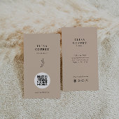 Natural Texture Earth Tone Minimalist Consultant Visitekaartje