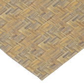 Natural Tones Bamboo Basket Weave Tafelkleed (Gekanteld)