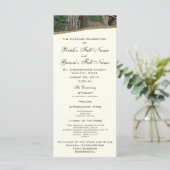 Natural Tree and Leave Camo Wedding Programme (Debout devant)