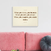 Natural Zen Quote van Boeddha Canvas Afdruk (Insitu (Woonkamer))