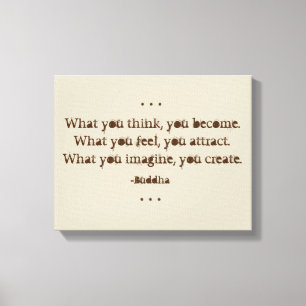 Natural Zen Quote van Boeddha Canvas Afdruk