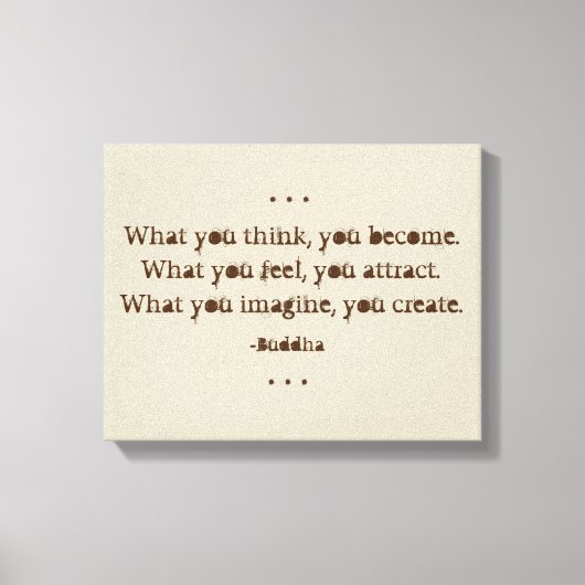Natural Zen Quote van Boeddha Canvas Afdruk (Voorkant)