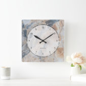 Naturale marble Stone Texture Print Vierkante Klok (Huis)