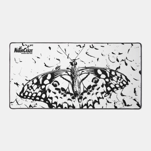 NaturCraze B&W laid back Butterfly Desk Mat (Voorkant)