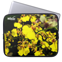 NaturCraze Gele Orchidee Bloemen Laptop Mouw Sleeve
