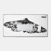 NaturCraze Noir et Blanc Moth Desk Mat (Clavier et souris)