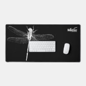 NaturCraze White Dragonfly Black Desk Mat (Keyboard & Muis)