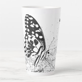 NaturCraze Zwarte en Witte Vlinder Latte Mok