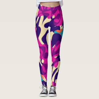 Nature Abstraite Colorful Colorful Leggings Motifs