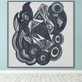 Nature and Geometry Harmony Canvas Afdruk (Insitu (Houten vloer))