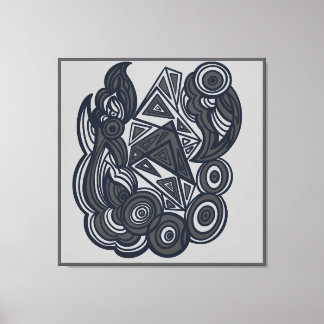 Nature and Geometry Harmony Canvas Afdruk