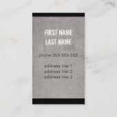 nature art carte personnalisée carte de visite per (Dos)