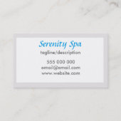 nature art spa carte de visite coutume double face (Dos)