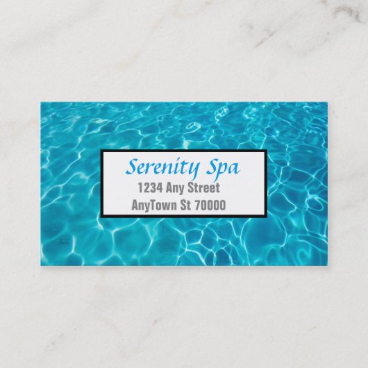 nature art spa carte de visite coutume double face (Devant)