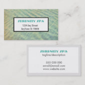 nature art spa carte de visite coutume double face (Devant / Derrière)