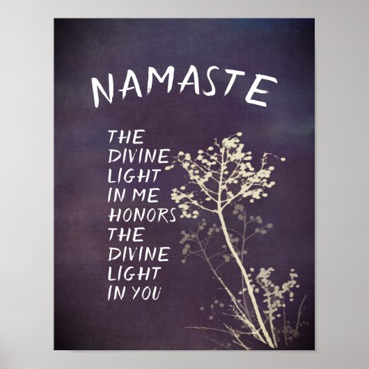 nature art zen Namaste quote décoration murale (Devant)