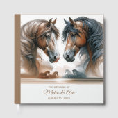 Nature Beau Chevaux Brown Mariage Livre d'or (Recto)