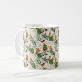 Nature Bird Pattern - Ornithology Gift cute summer Koffiemok (Voorkant links)