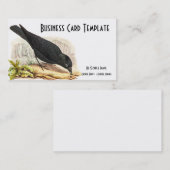 Nature Blackbird Raven Carte de visite (Devant / Derrière)