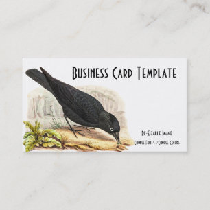 Nature Blackbird Raven Carte de visite
