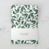 Nature Botanique Voeux Or photo Carte de vacances (Intérieur)